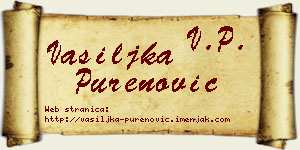 Vasiljka Purenović vizit kartica